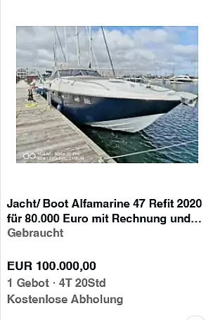 Motoryacht kaufen via Auktion